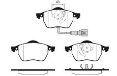Sada brzdových destiček, kotoučová brzda RAICAM RA.0429.3