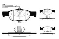 Sada brzdových destiček, kotoučová brzda RAICAM RA.0612.3