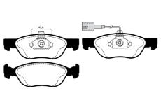 Sada brzdových destiček, kotoučová brzda RAICAM RA.0614.2