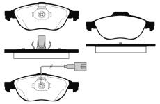 Sada brzdových destiček, kotoučová brzda RAICAM RA.0626.1