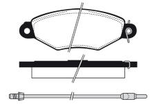 Sada brzdových destiček, kotoučová brzda RAICAM RA.0652.2