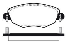 Sada brzdových destiček, kotoučová brzda RAICAM RA.0711.1