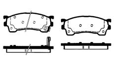 Sada brzdových destiček, kotoučová brzda RAICAM RA.0731.0