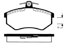 Sada brzdových destiček, kotoučová brzda RAICAM RA.0813.2