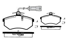 Sada brzdových destiček, kotoučová brzda RAICAM RA.0813.4