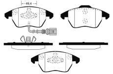 Sada brzdových destiček, kotoučová brzda RAICAM RA.0817.0
