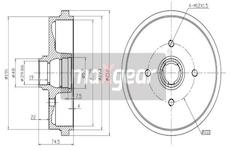 Brzdový buben MAXGEAR 19-0822
