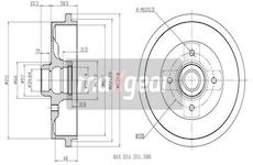Brzdový buben MAXGEAR 19-0823