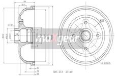 Brzdový buben MAXGEAR 19-0826