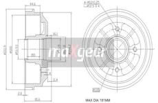 Brzdový buben MAXGEAR 19-0829