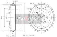 Brzdový buben MAXGEAR 19-0832
