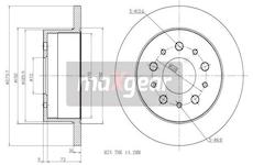 Brzdový kotouč MAXGEAR 19-0993