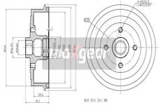 Brzdový buben MAXGEAR 19-1037
