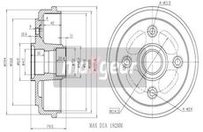 Brzdový buben MAXGEAR 19-1041