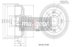Brzdový buben MAXGEAR 19-1042