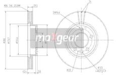 Brzdový kotouč MAXGEAR 19-1050