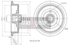 Brzdový buben MAXGEAR 19-1348