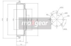 Brzdový buben MAXGEAR 19-1361