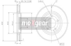 Brzdový kotouč MAXGEAR 19-1800