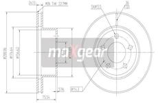 Brzdový kotouč MAXGEAR 19-1813