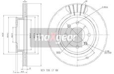 Brzdový kotouč MAXGEAR 19-1861