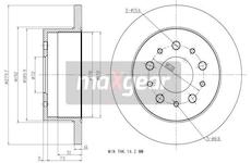 Brzdový kotouč MAXGEAR 19-1876