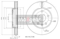 Brzdový kotouč MAXGEAR 19-1935