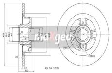 Brzdový kotouč MAXGEAR 19-1966