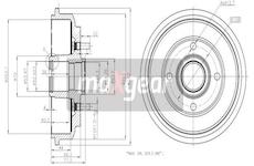 Brzdový buben MAXGEAR 19-2316