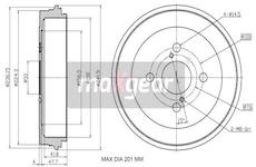 Brzdový buben MAXGEAR 19-2857