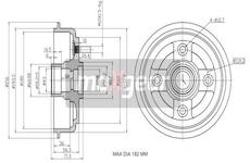 Brzdový buben MAXGEAR 19-3195