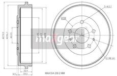 Brzdový buben MAXGEAR 19-3205