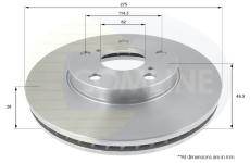 Brzdový kotúč COMLINE ADC01143V