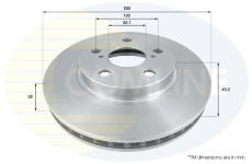 Brzdový kotúč COMLINE ADC0169V