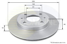 Brzdový kotúč COMLINE ADC0241V