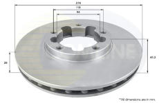 Brzdový kotúč COMLINE ADC0280V