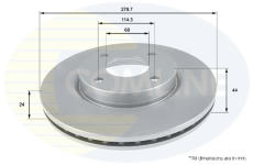 Brzdový kotúč COMLINE ADC0284V