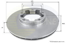 Brzdový kotúč COMLINE ADC0286V