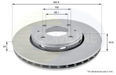 Brzdový kotúč COMLINE ADC0352V