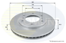 Brzdový kotúč COMLINE ADC0378V