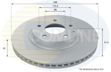 Brzdový kotúč COMLINE ADC0476V