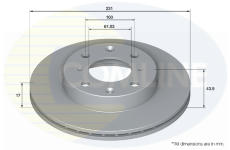 Brzdový kotúč COMLINE ADC0502V