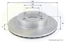 Brzdový kotúč COMLINE ADC0916V