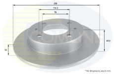 Brzdový kotúč COMLINE ADC1020