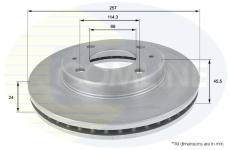 Brzdový kotúč COMLINE ADC1035V