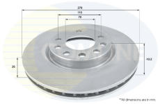 Brzdový kotúč COMLINE ADC1139V