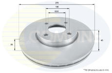 Brzdový kotúč COMLINE ADC1244V
