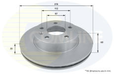 Brzdový kotúč COMLINE ADC1608V