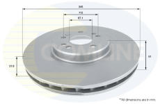 Brzdový kotúč COMLINE ADC1633V
