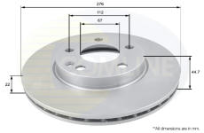 Brzdový kotúč COMLINE ADC1642V